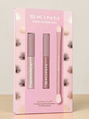 SKINN Dawn to Dusk Eyeshadow Duo with Brush PINK PRARL & TERRA ROSA